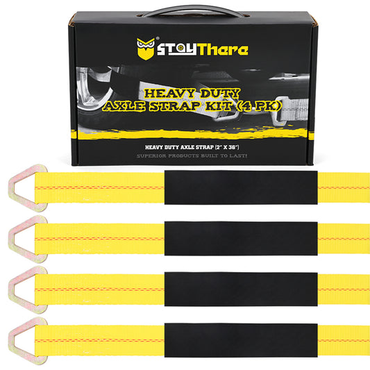 Axle Tie Down Straps with D-Ring