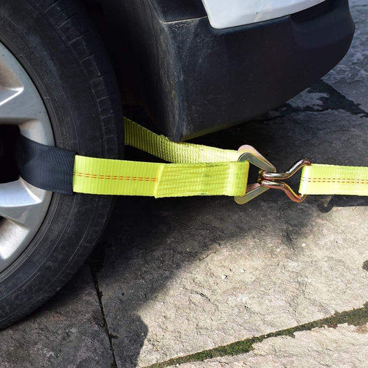 Axle Tie Down Straps with D-Ring