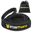 Stay There Tow Recovery Strap, Heavy Duty with 30,000 lb Capacity-Emergency Towing Rope for Recovery Vechiles-Storage Bag… (Black, 2'' x 20 ft Tow Strap)