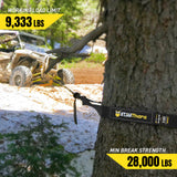 Stay There Tow Recovery Strap, Heavy Duty with 30,000 lb Capacity-Emergency Towing Rope for Recovery Vechiles-Storage Bag… (Black, 2" x 8' Tree Saver)