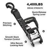 1.6'' x8' Ratchet Straps with S Hook