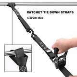 1.6'' x8' Ratchet Straps with S Hook