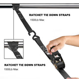 1'' x15' Ratchet Straps with S Hook