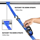 1'' x15' Ratchet Straps with S Hook